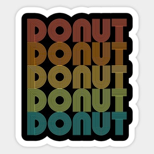 Vintage Donut Sticker